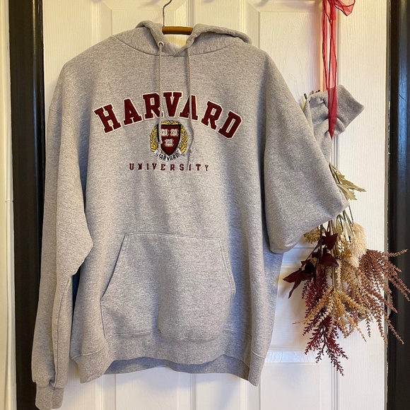 Champion Tops - Heather grey Harvard hoodie.